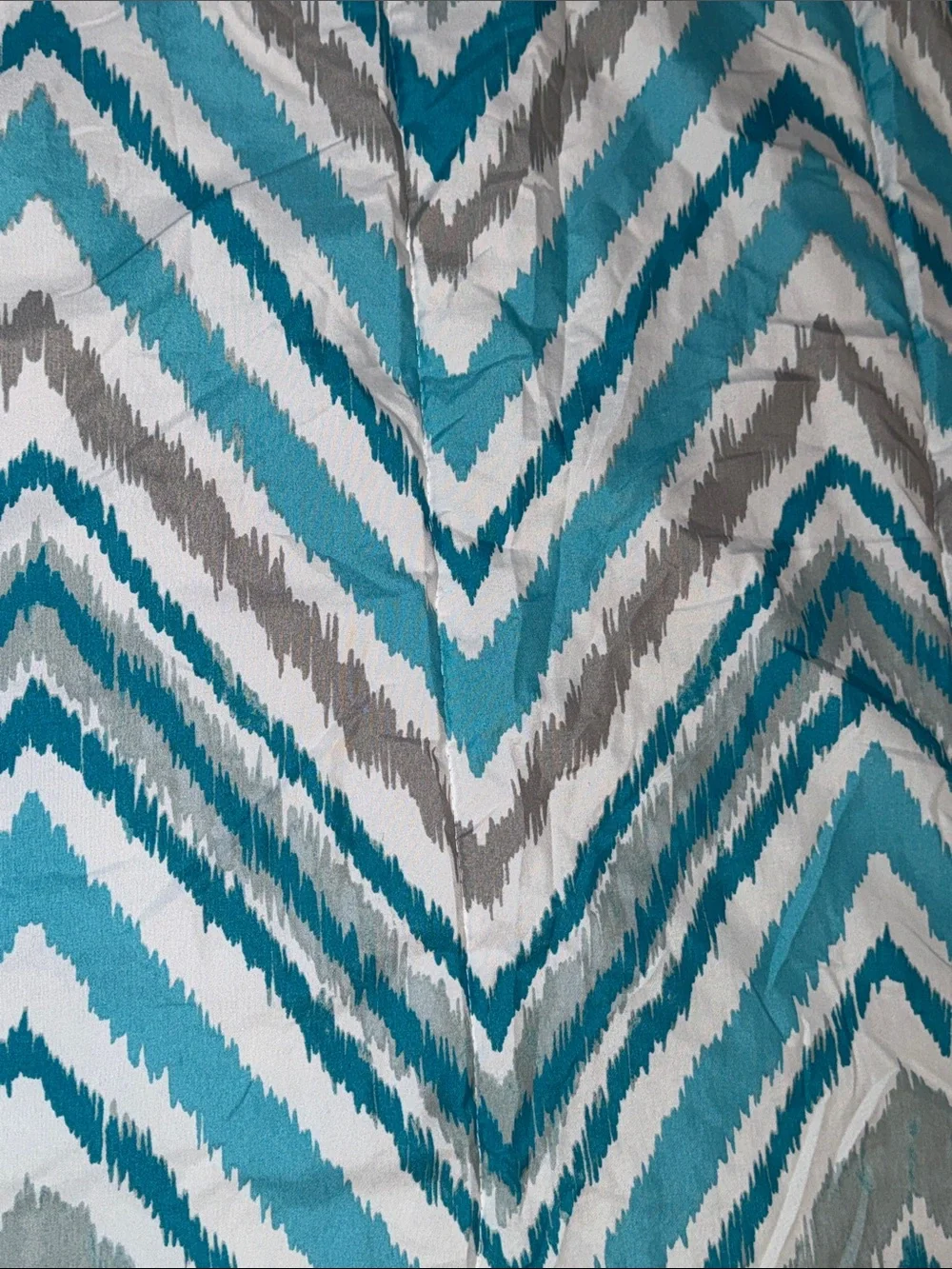 Mainstays Chevron Comforter and Pillow Shams in Teal, Gray, White